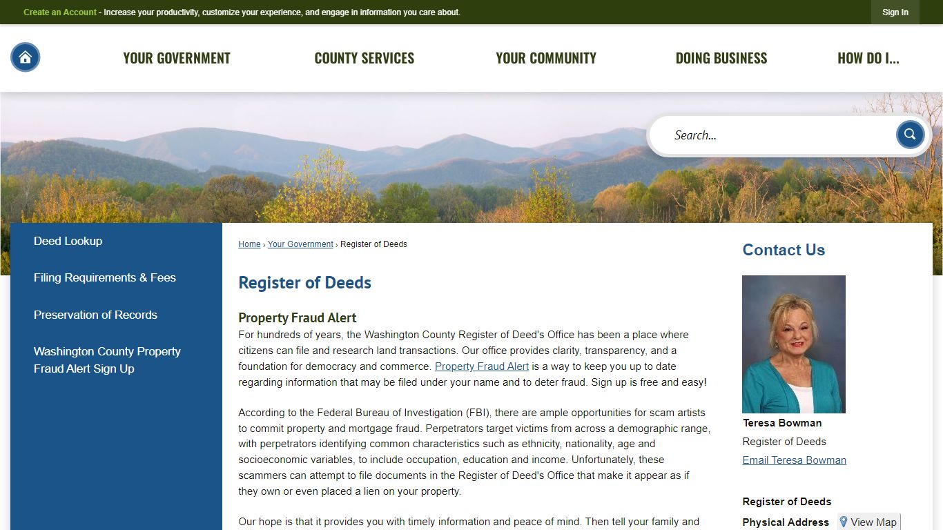 Register of Deeds | Washington County, TN