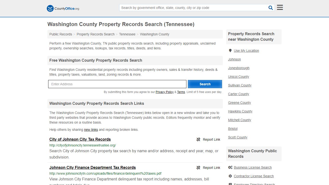 Property Records Search - Washington County, TN ...